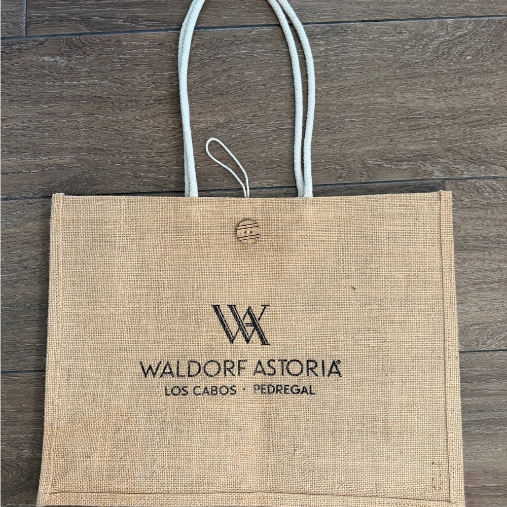 Waldorf Astoria Beach Bag Tan Tote Bag from Los Cabos Pedregal
